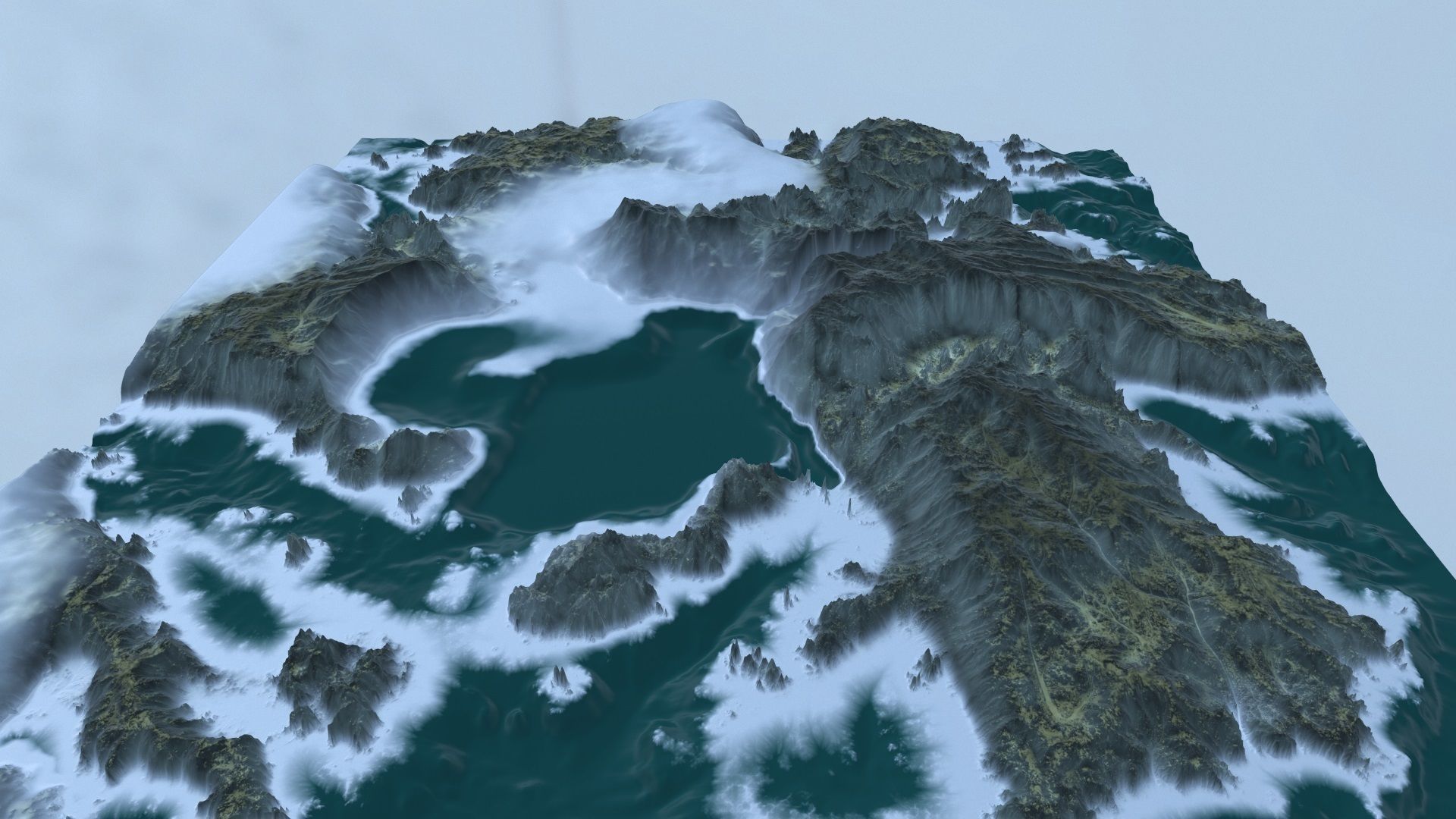 Snow Mountain Low-poly 3D model_9