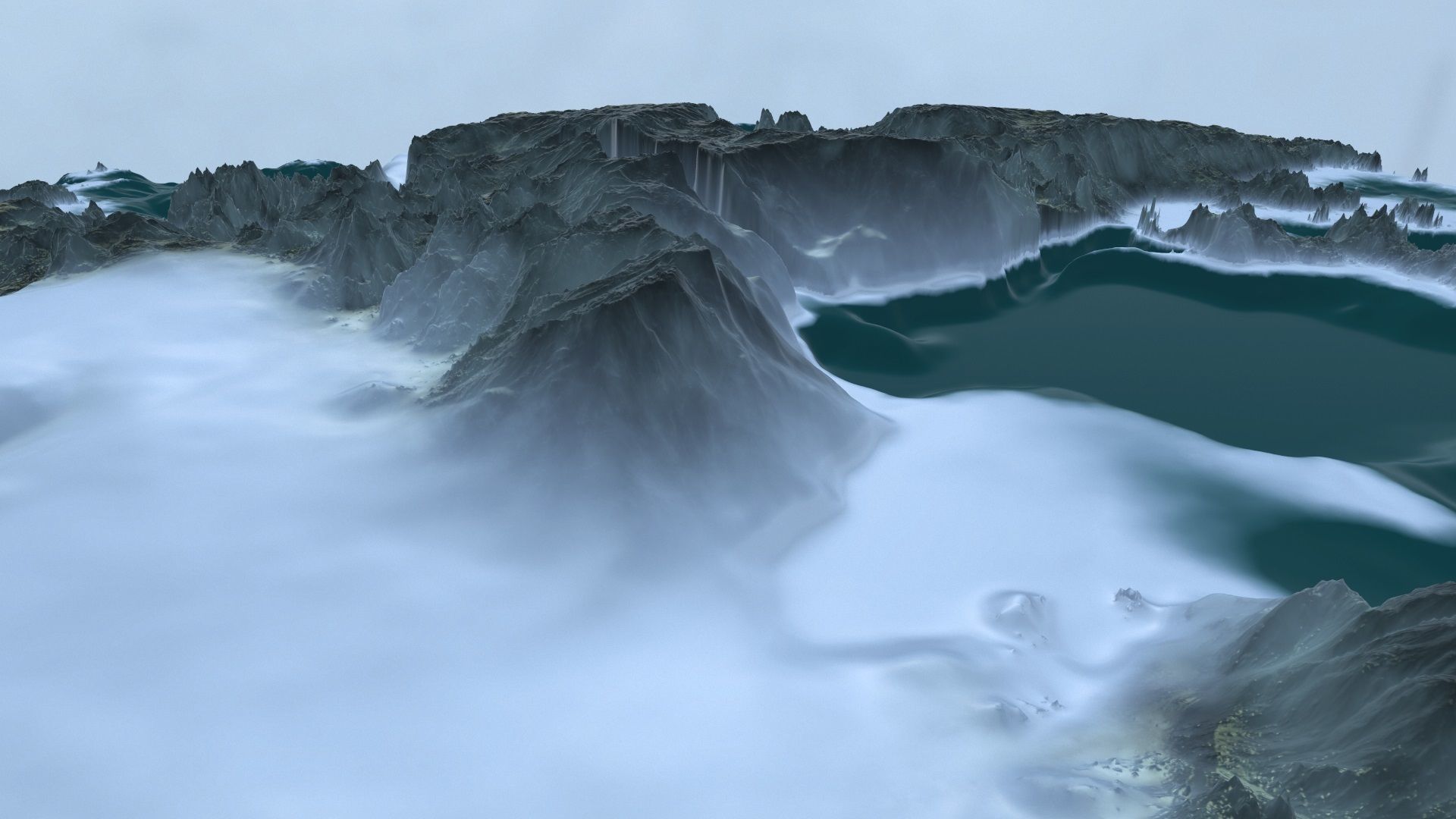 Snow Mountain Low-poly 3D model_5