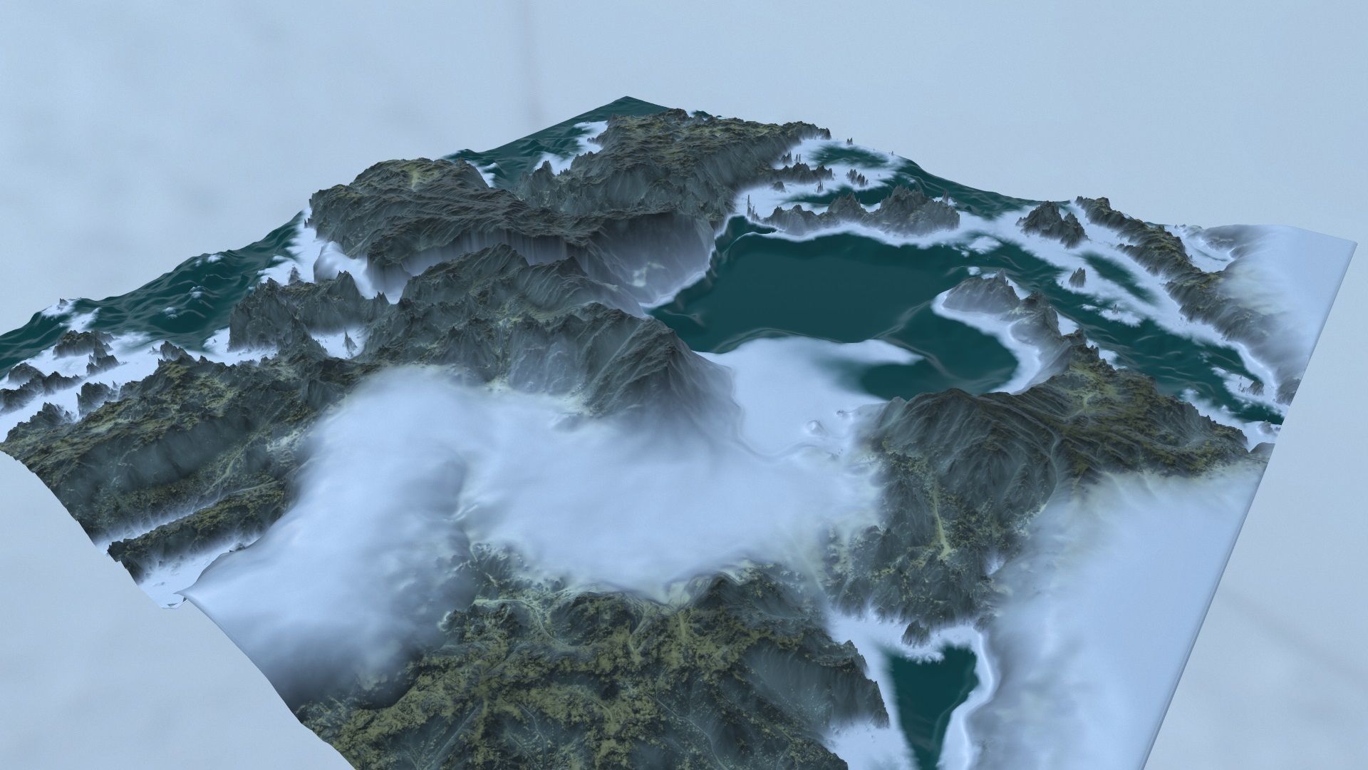 Snow Mountain Low-poly 3D model_13