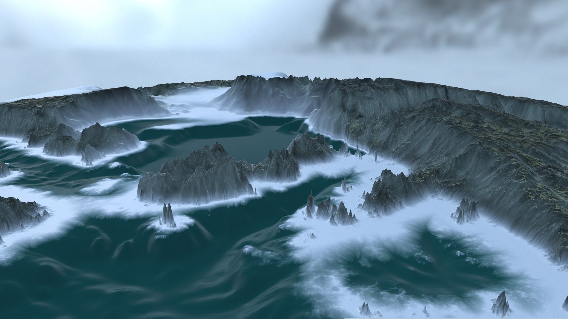 Snow Mountain Low-poly 3D model_17