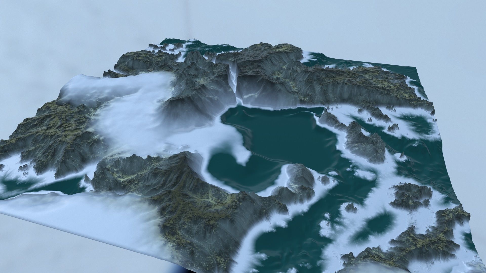 Snow Mountain Low-poly 3D model_11