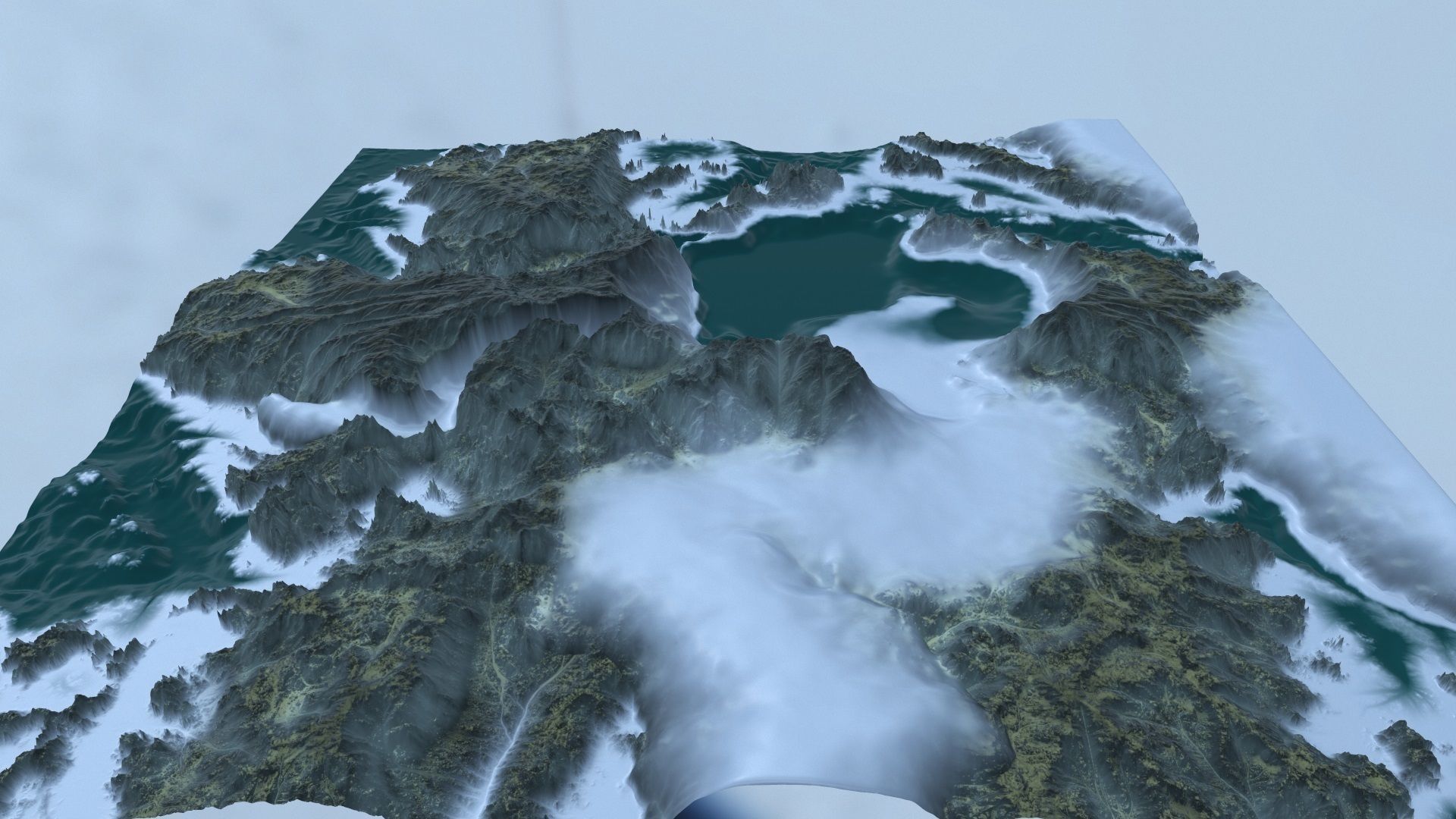 Snow Mountain Low-poly 3D model_15