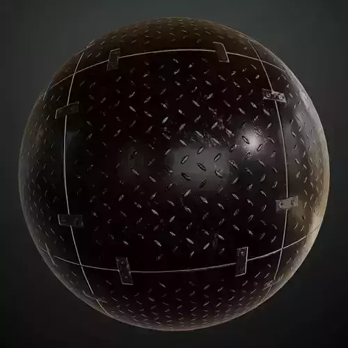 Light Sci-Fi Armored Diamond Plate Panel PBR SEAMLESS