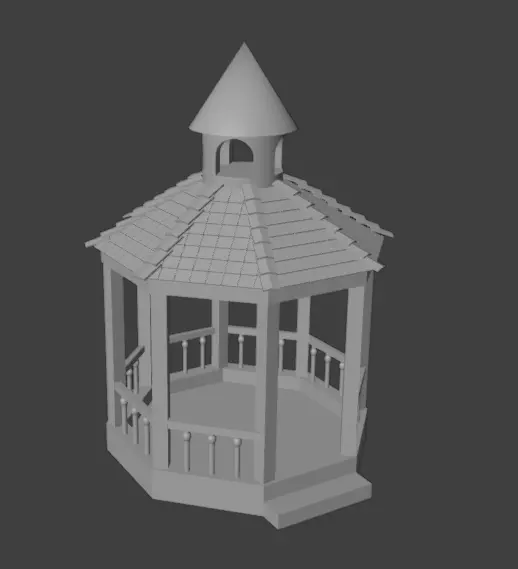 Camellia Low-poly 3D model_4