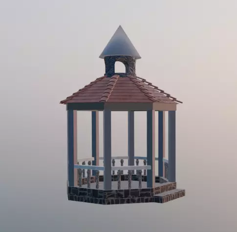 Camellia Low-poly 3D model_8