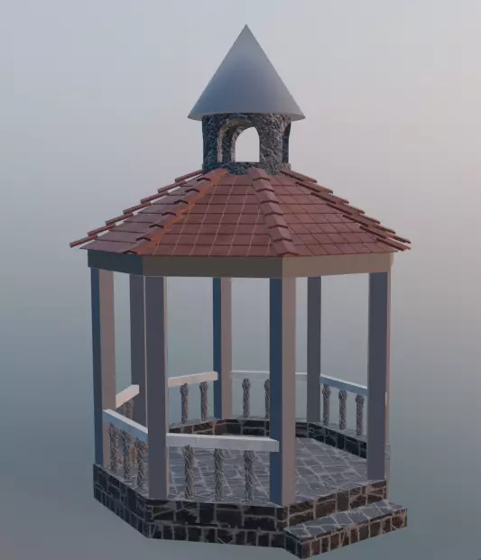 Camellia Low-poly 3D model_5