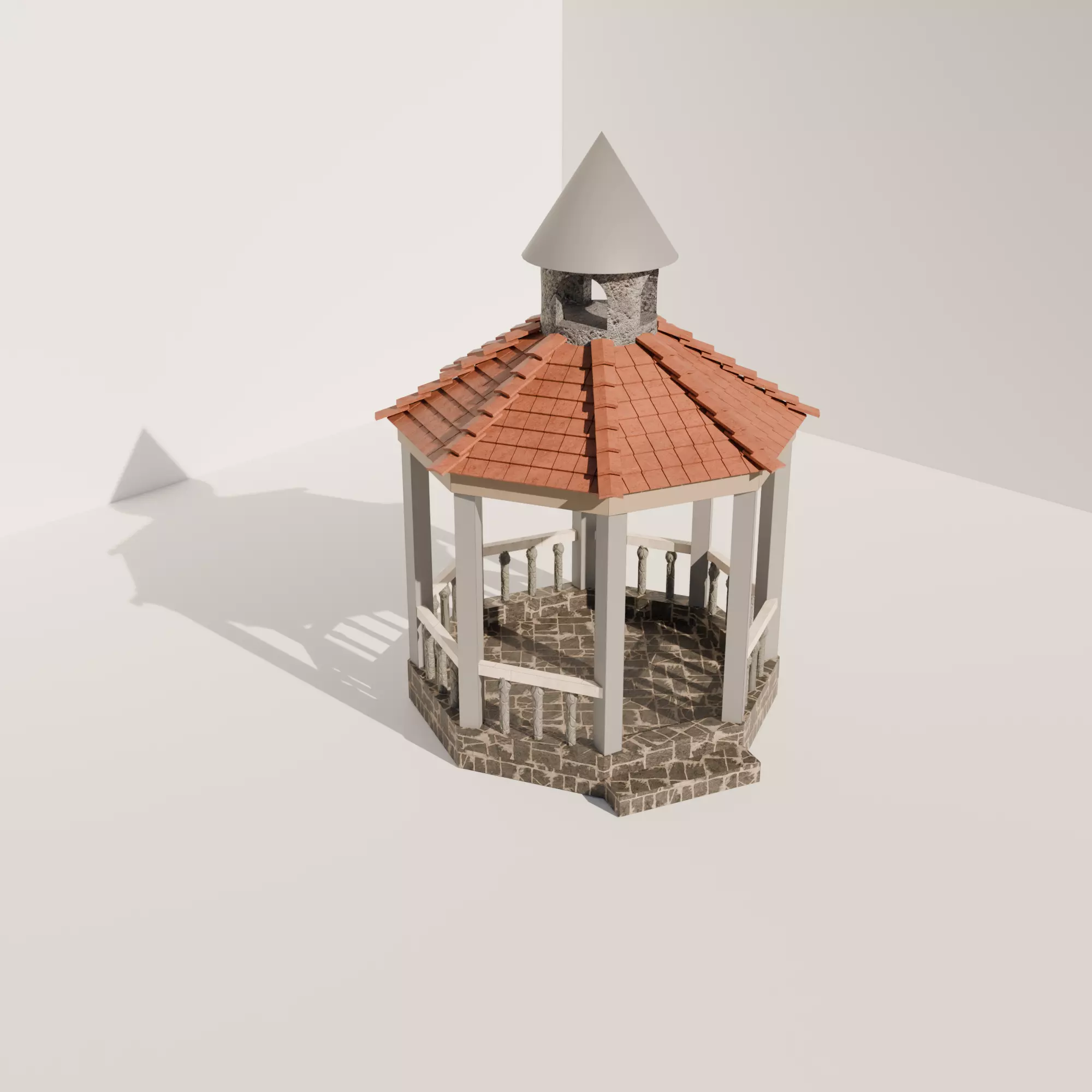 Camellia Low-poly 3D model_2