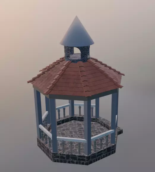 Camellia Low-poly 3D model_9