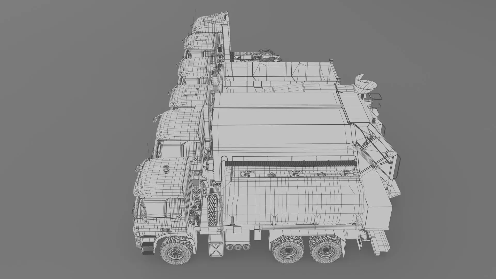 MercedesBenz-Actros All series Set 01 Low-poly 3D model_8