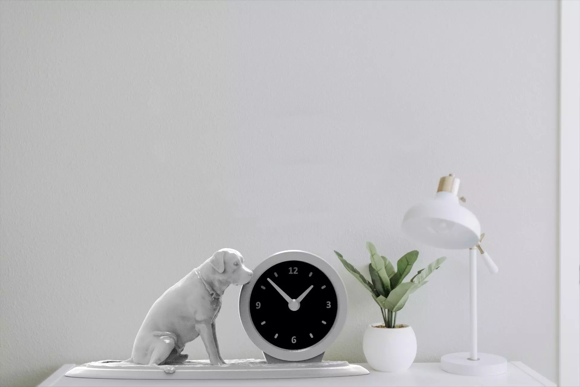 Dog desk clock 3D print model