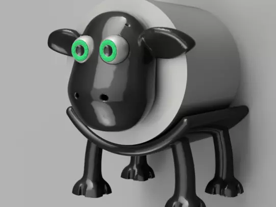 Sheep Toilet Paper Holder 3D print model_0