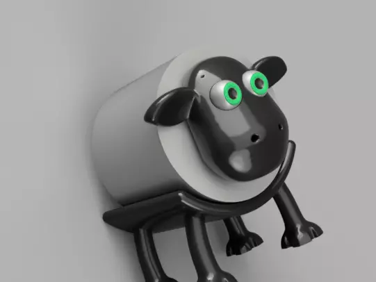 Sheep Toilet Paper Holder 3D print model_1