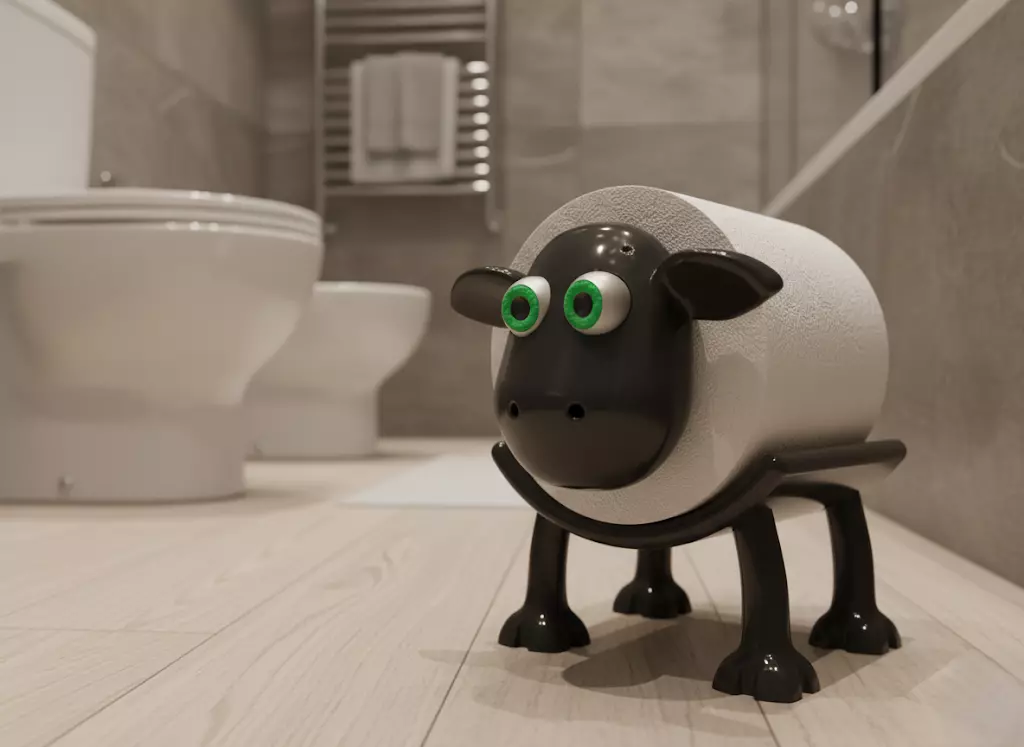 Sheep Toilet Paper Holder 3D print model_5