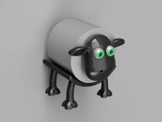Sheep Toilet Paper Holder 3D print model_2