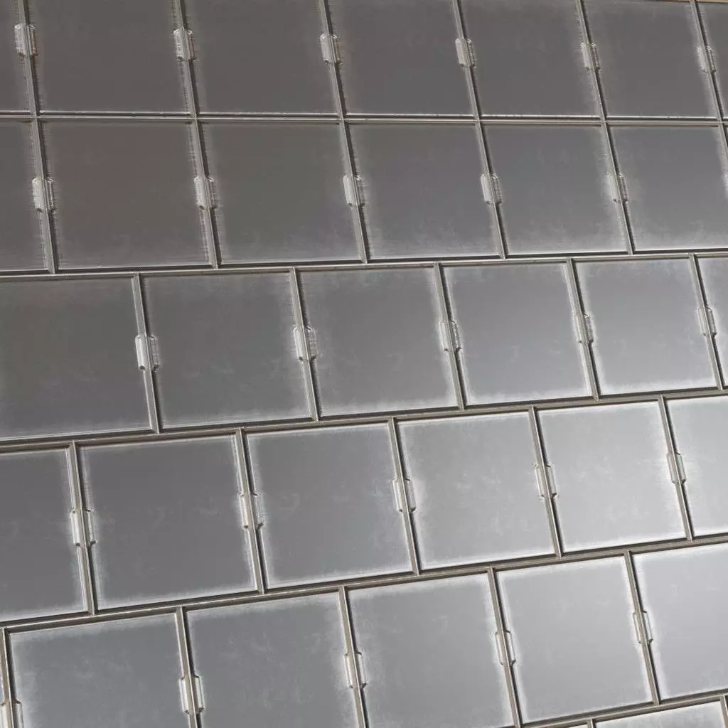 Industrial Warning Striped Metal Panel PBR SEAMLESS Texture_3