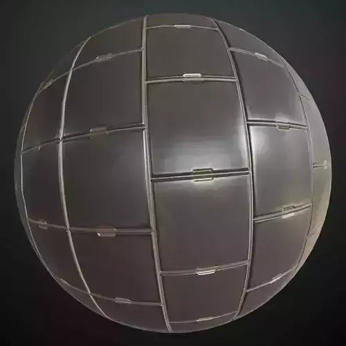 Industrial Warning Striped Metal Panel PBR SEAMLESS