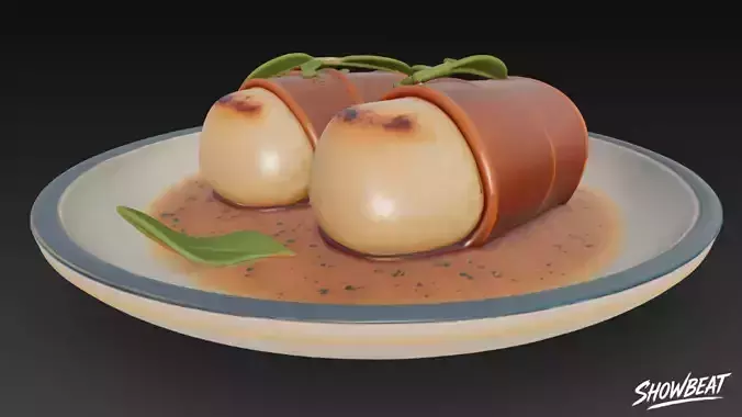Saltimbocca Low-poly 3D model 5