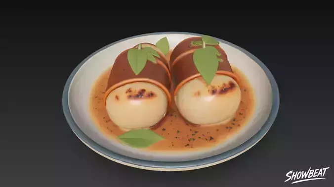 Saltimbocca Low-poly 3D model 4