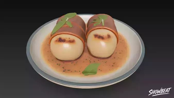 Saltimbocca Low-poly 3D model 3