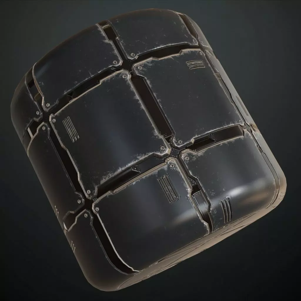 Lightly Scratched Brushed Steel PBR SEAMLESS Texture_1