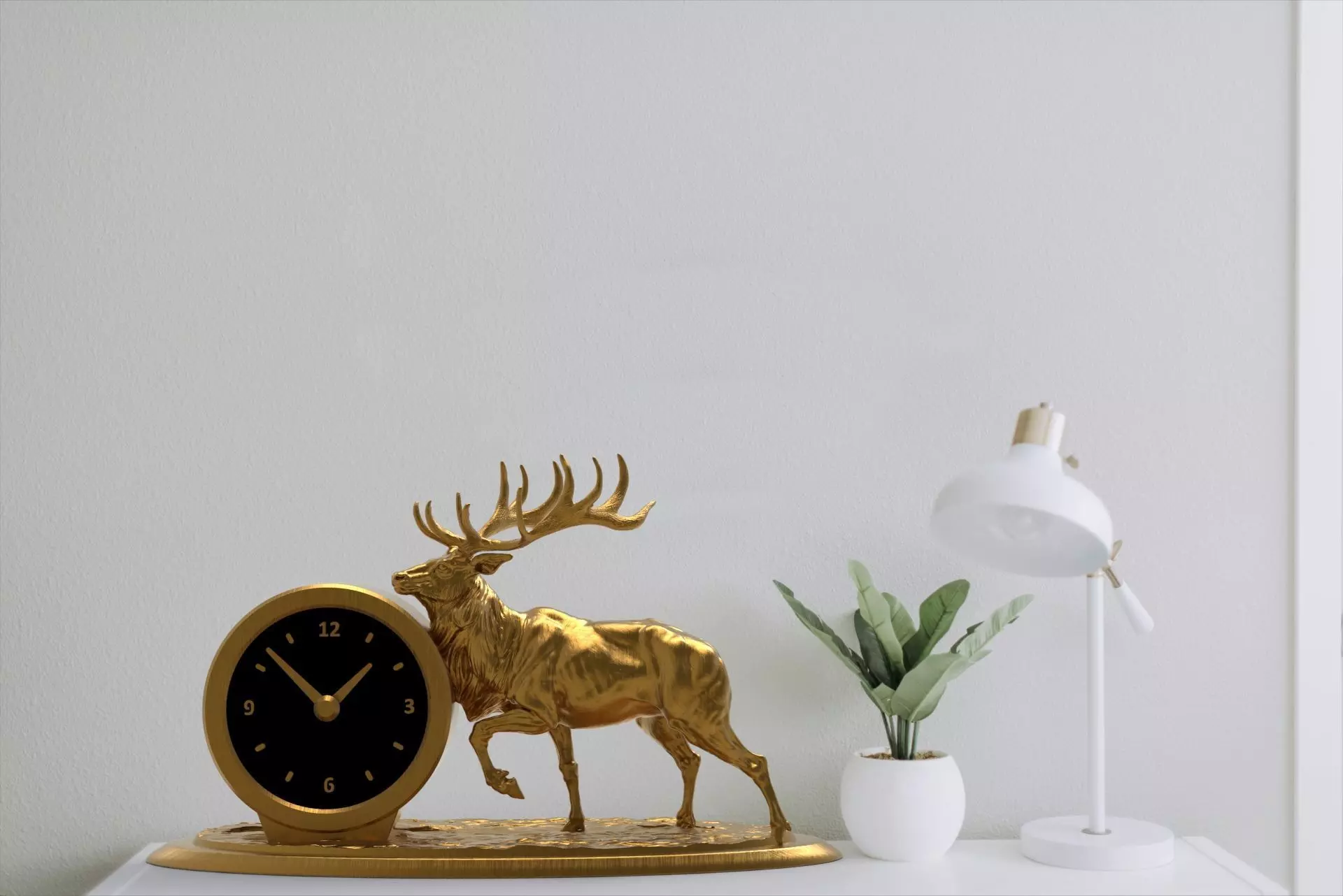 Reindeer desk clock 3D print model