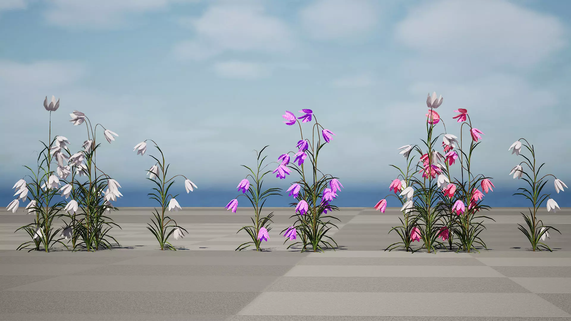 British Fritillary Flowers 3D Models Low-poly 3D model_6