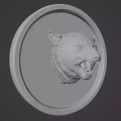 Tiger Face 3D Model