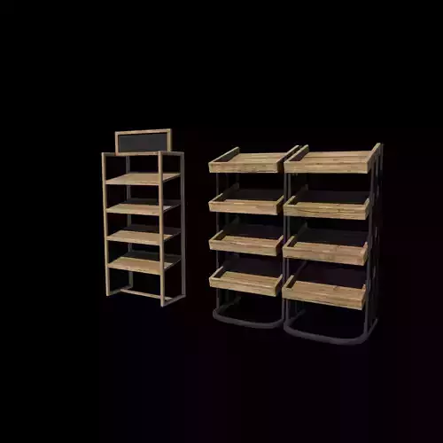 Bakery display rack 3D model