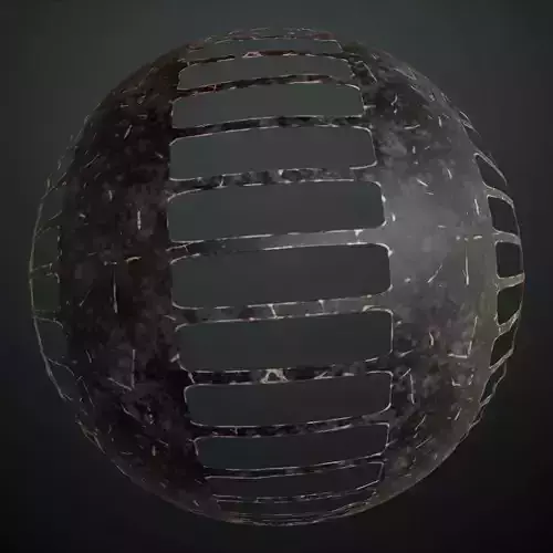 Dark Geometric Arabesque Grille PBR SEAMLESS