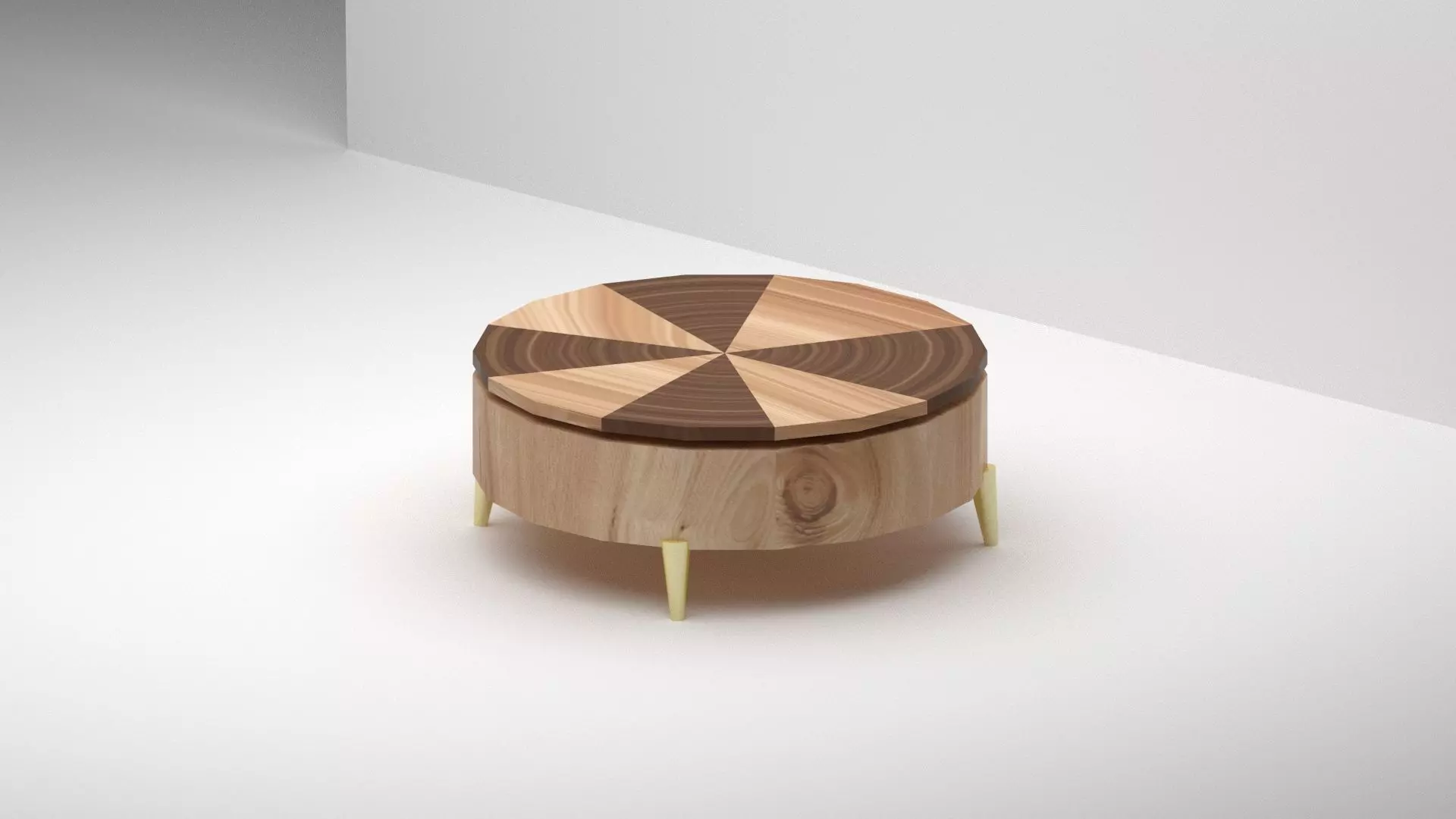 Modern Round Coffee Table 3D Model 3D model_4