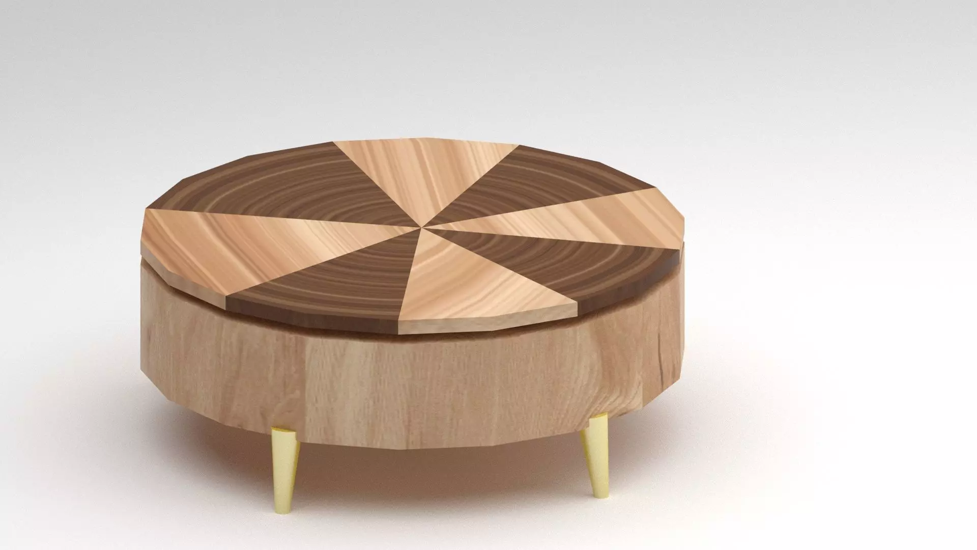 Modern Round Coffee Table 3D Model 3D model_1