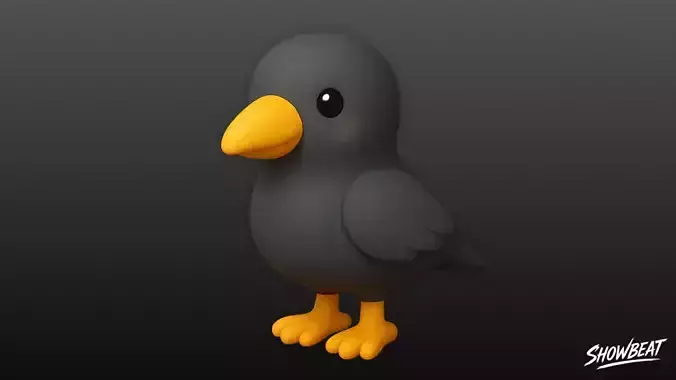 Cartoon Plush Crow