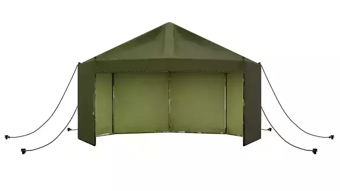 Military Base Tent Detailed 4K Textures High Poly