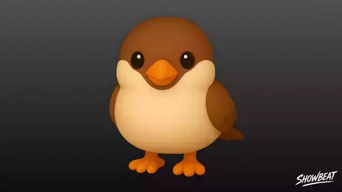 Cartoon Plush Sparrow