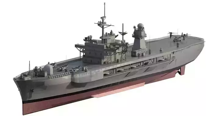 US NAVY AMPHIBIOUS ASSAULT SHIP 3D model