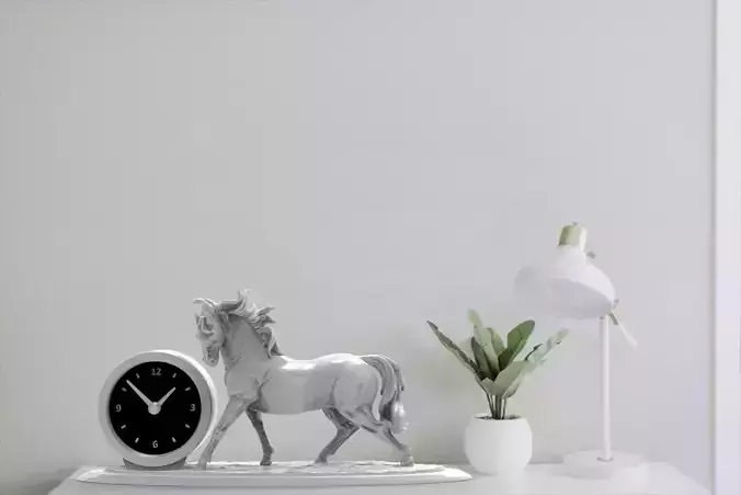 Horse desk clock