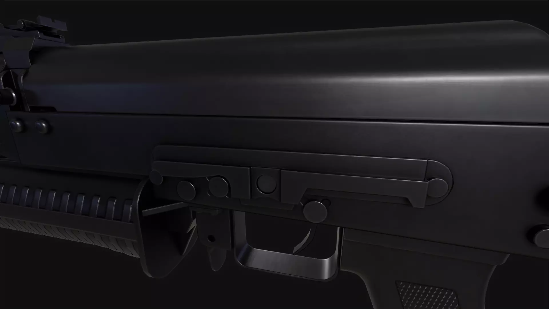 Bizon Submachine Gun Low-poly 3D model_10