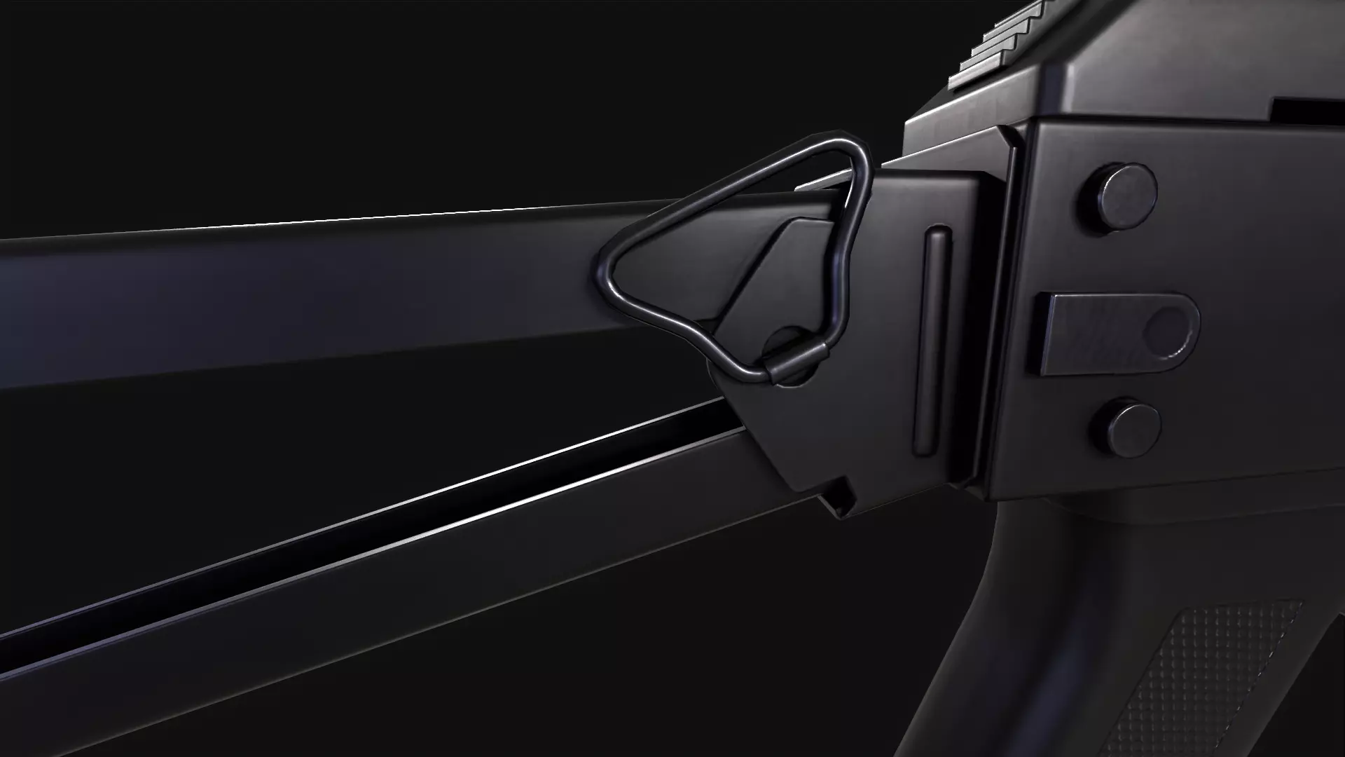 Bizon Submachine Gun Low-poly 3D model_11