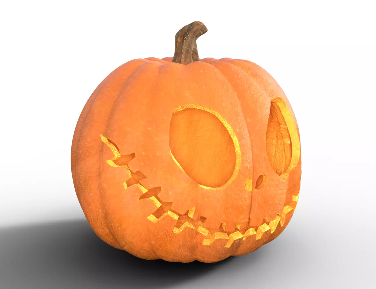 Pumpkin Hollow Grin Low-poly 3D model_2