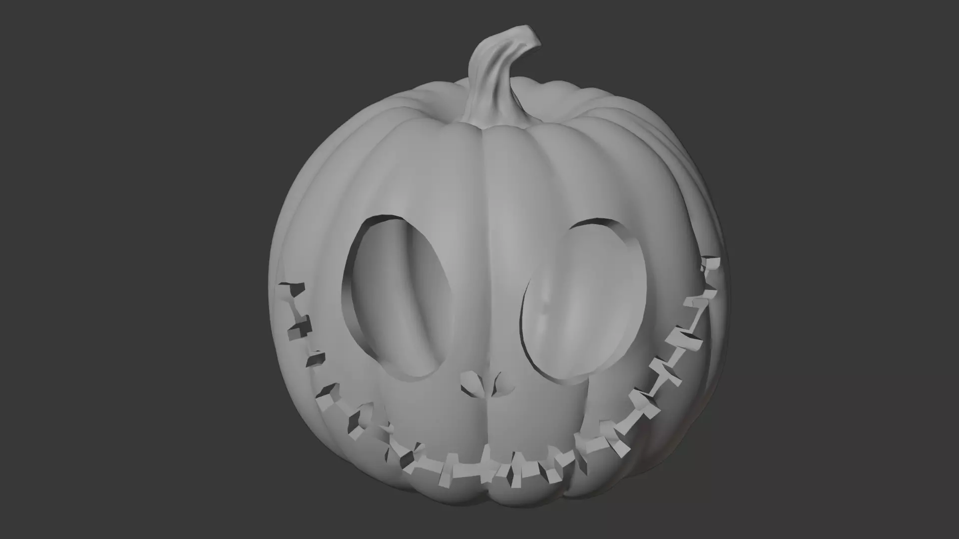 Pumpkin Hollow Grin Low-poly 3D model_12