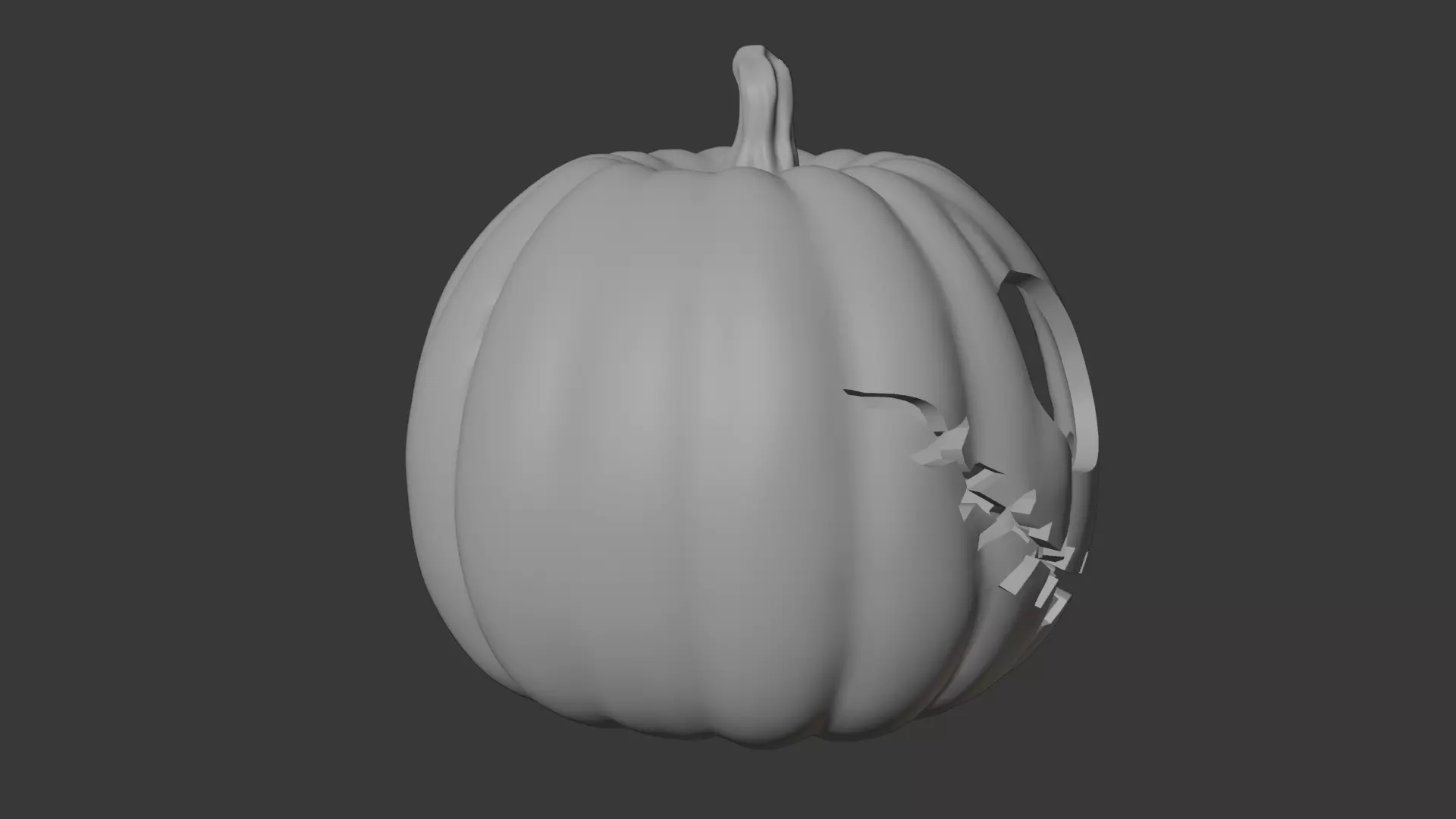 Pumpkin Hollow Grin Low-poly 3D model_14