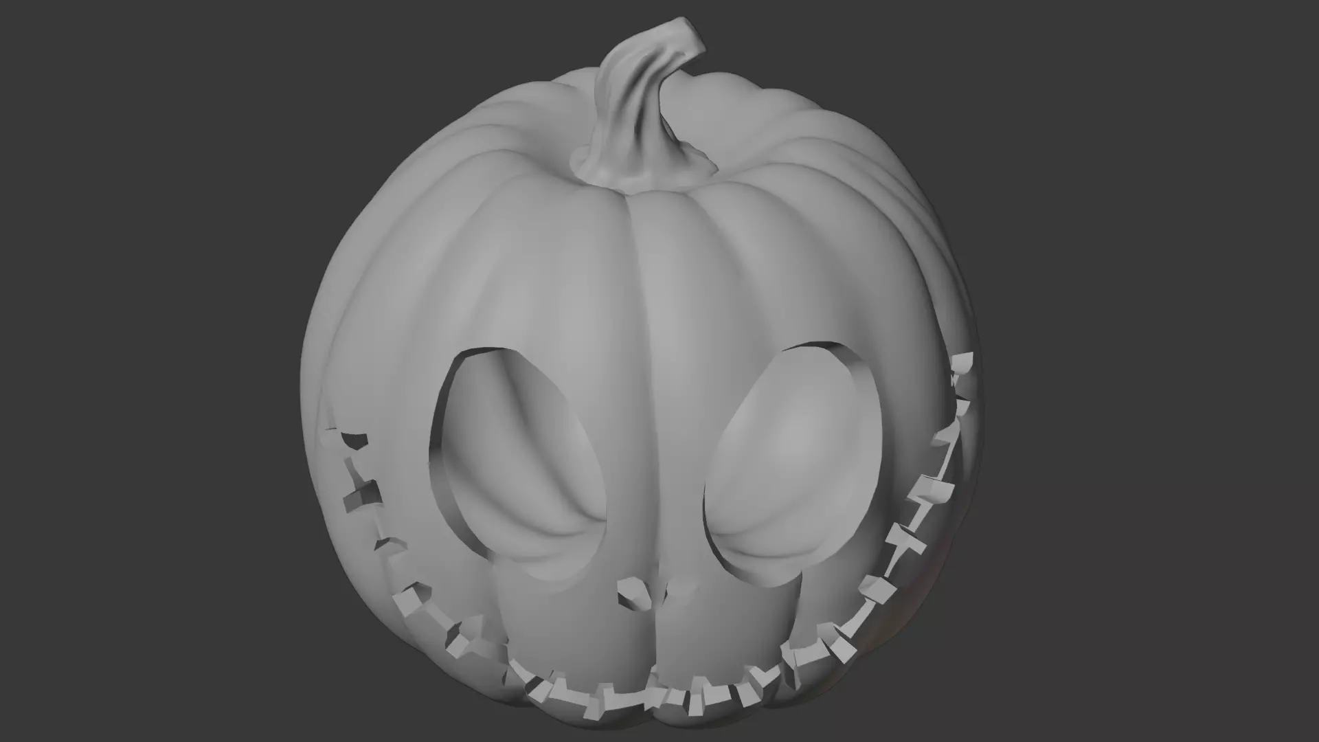 Pumpkin Hollow Grin Low-poly 3D model_19