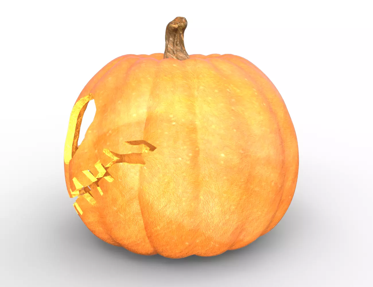 Pumpkin Hollow Grin Low-poly 3D model_7