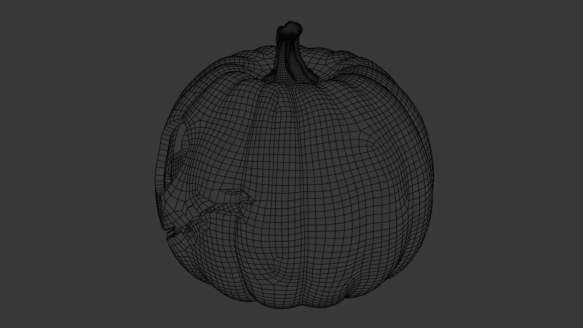 Pumpkin Hollow Grin Low-poly 3D model_25