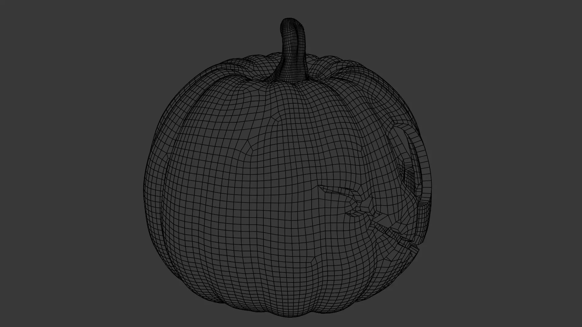 Pumpkin Hollow Grin Low-poly 3D model_22