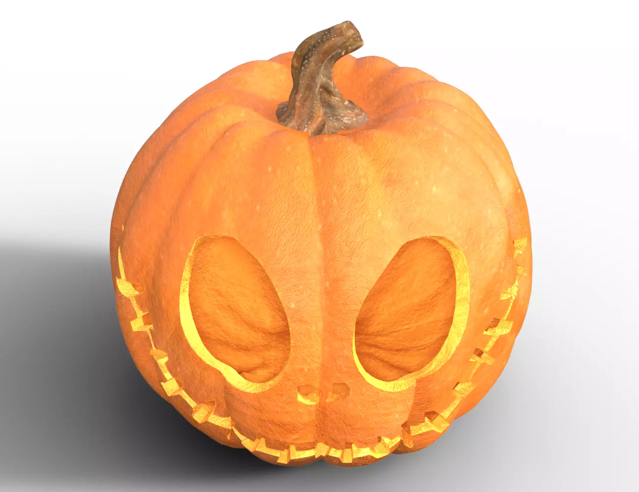 Pumpkin Hollow Grin Low-poly 3D model_10