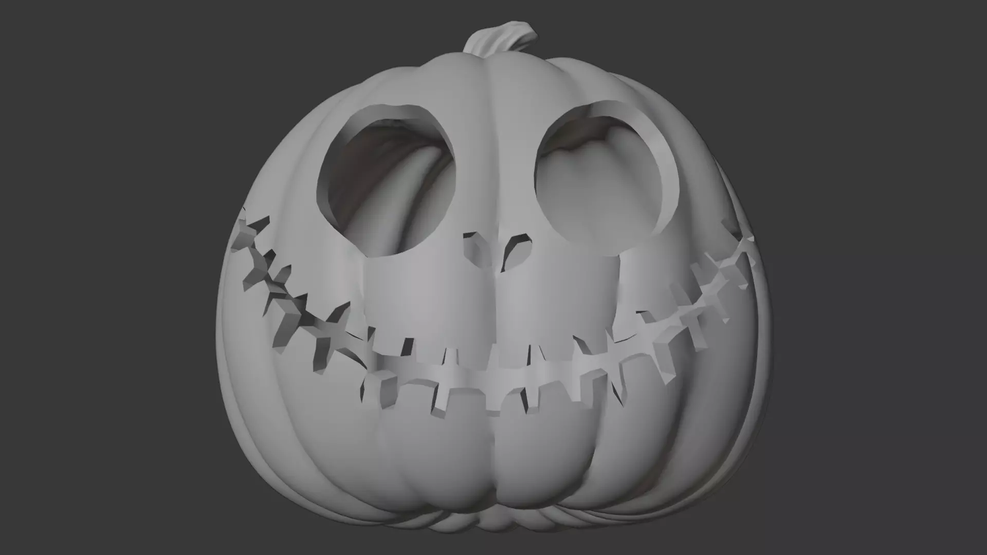Pumpkin Hollow Grin Low-poly 3D model_18