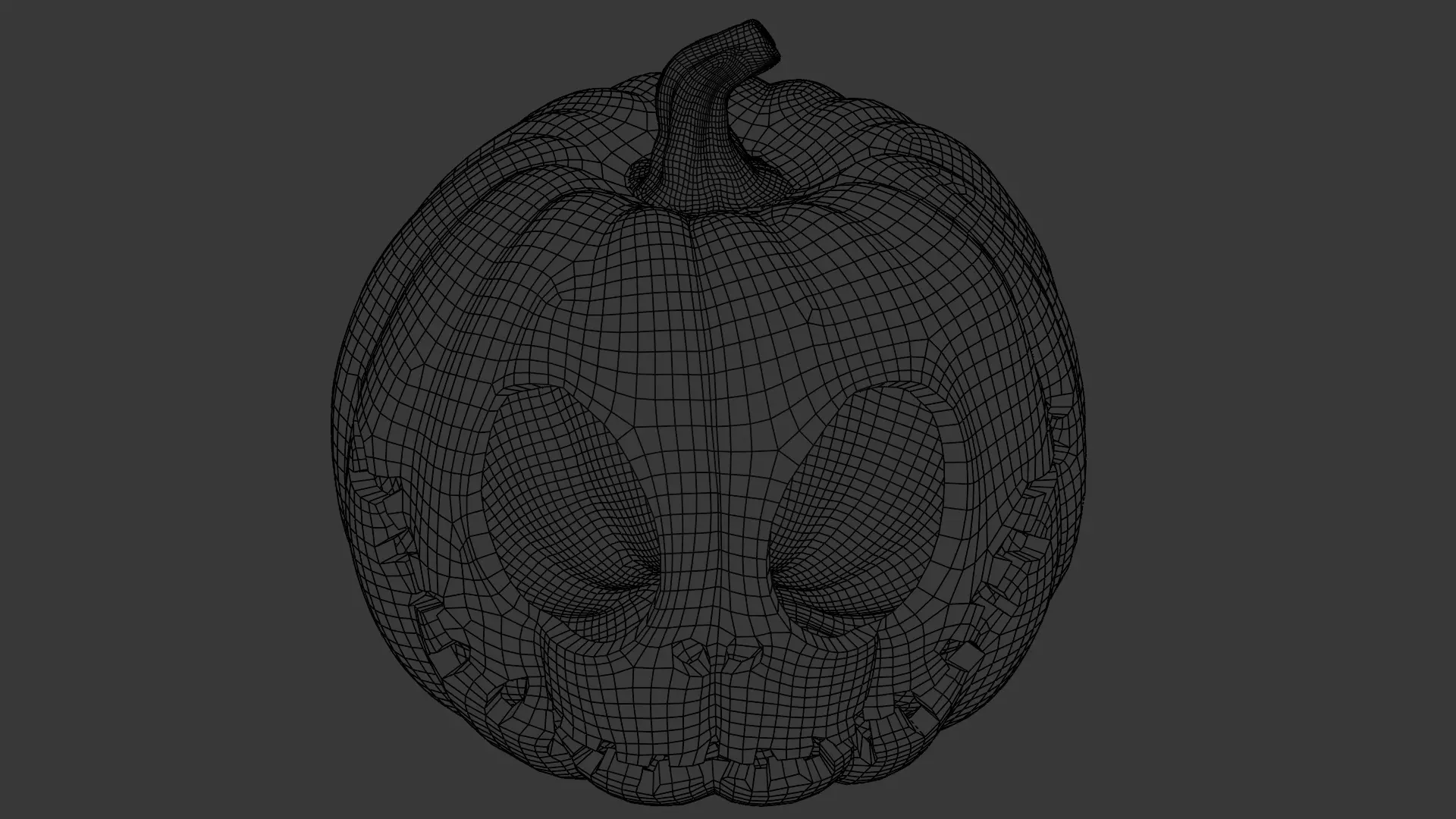 Pumpkin Hollow Grin Low-poly 3D model_20