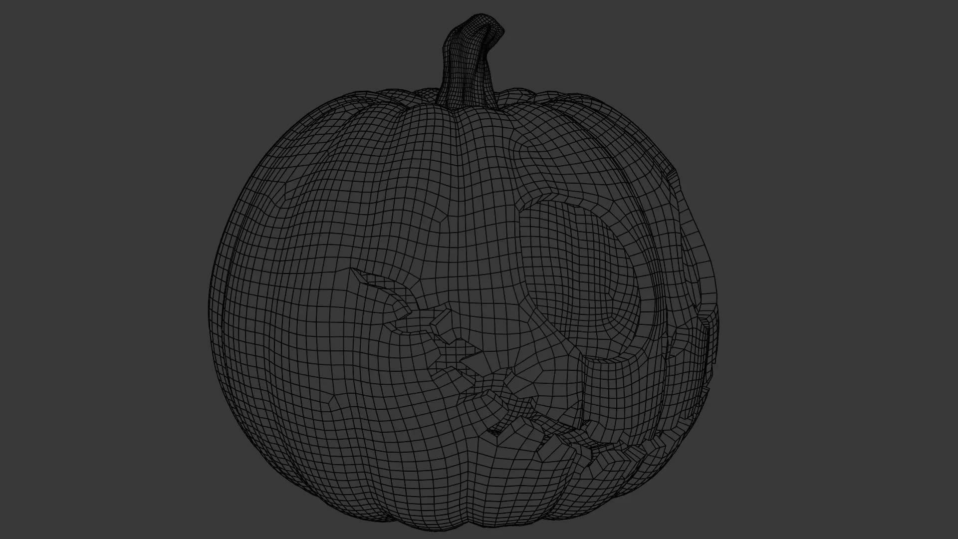 Pumpkin Hollow Grin Low-poly 3D model_21