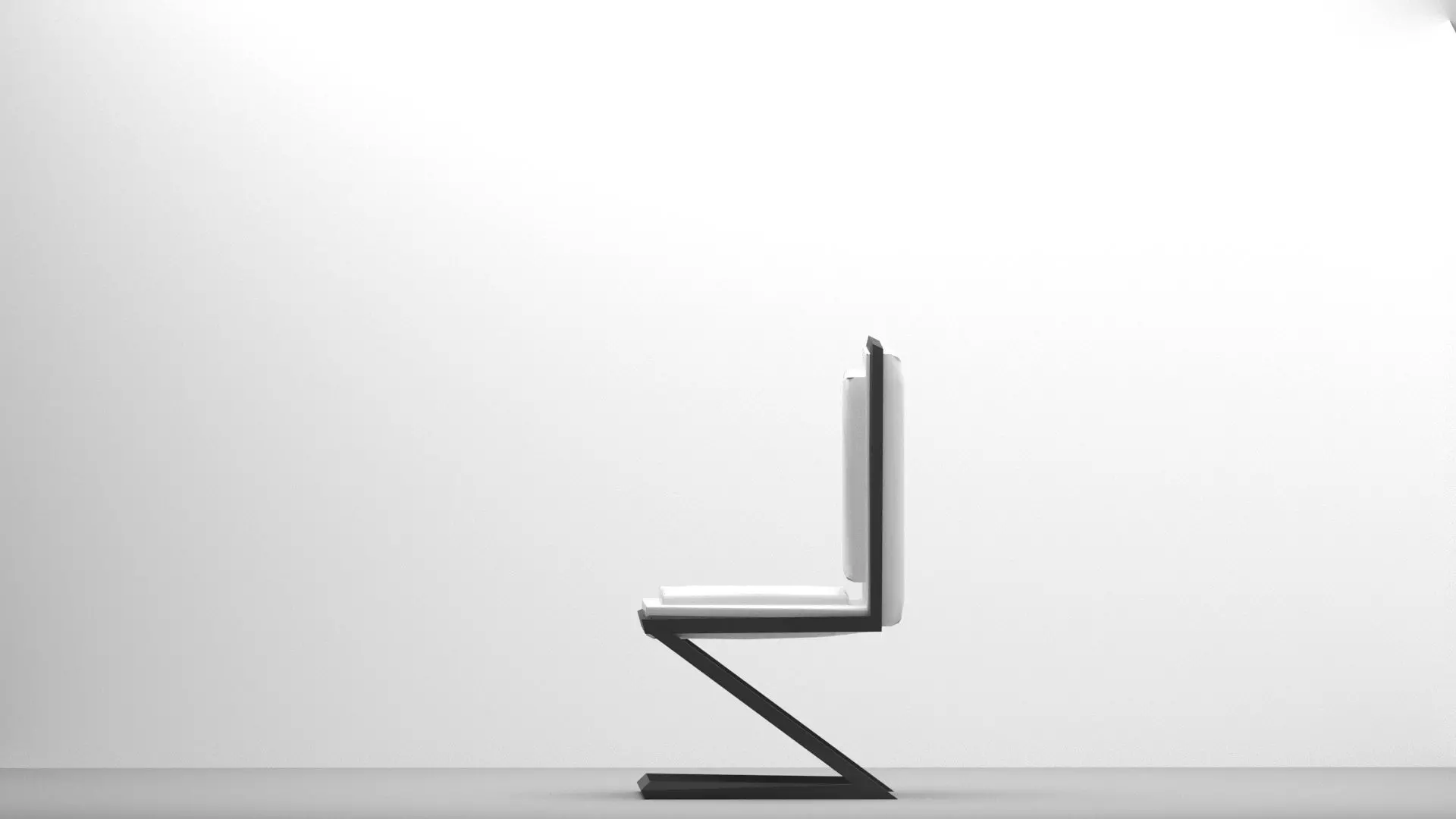 Modern Z-Frame Chair 3D Model 3D model_4